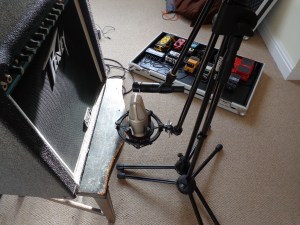 went with the sm57 for stus distortion it could handle the pressure!