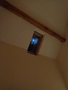 the moon shone through the ceiling window most nights. Beautiful.