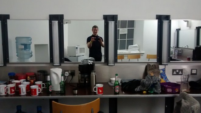 alone back stage time to burn...