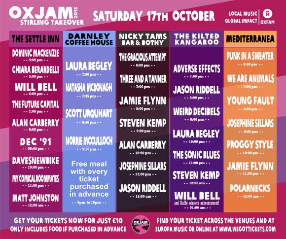 Many bands and solo artists across many venues