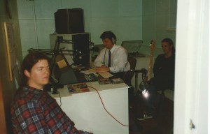 A rare picture of us doing a lost recording for the Falkirk hospital.