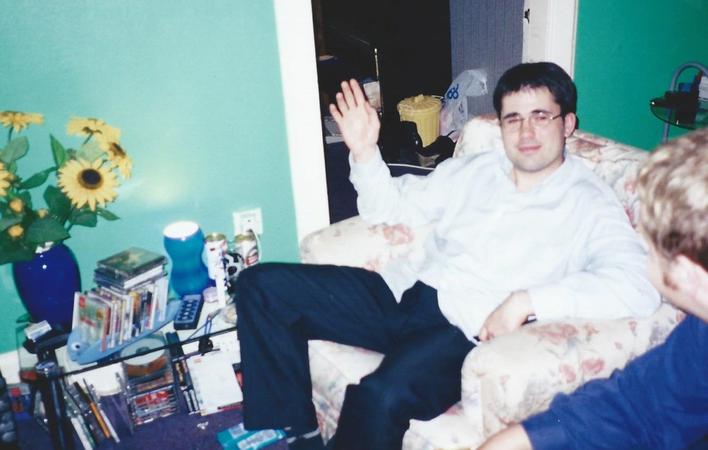 Say hello to DJ! Sitting in at recordings at Dereks flat