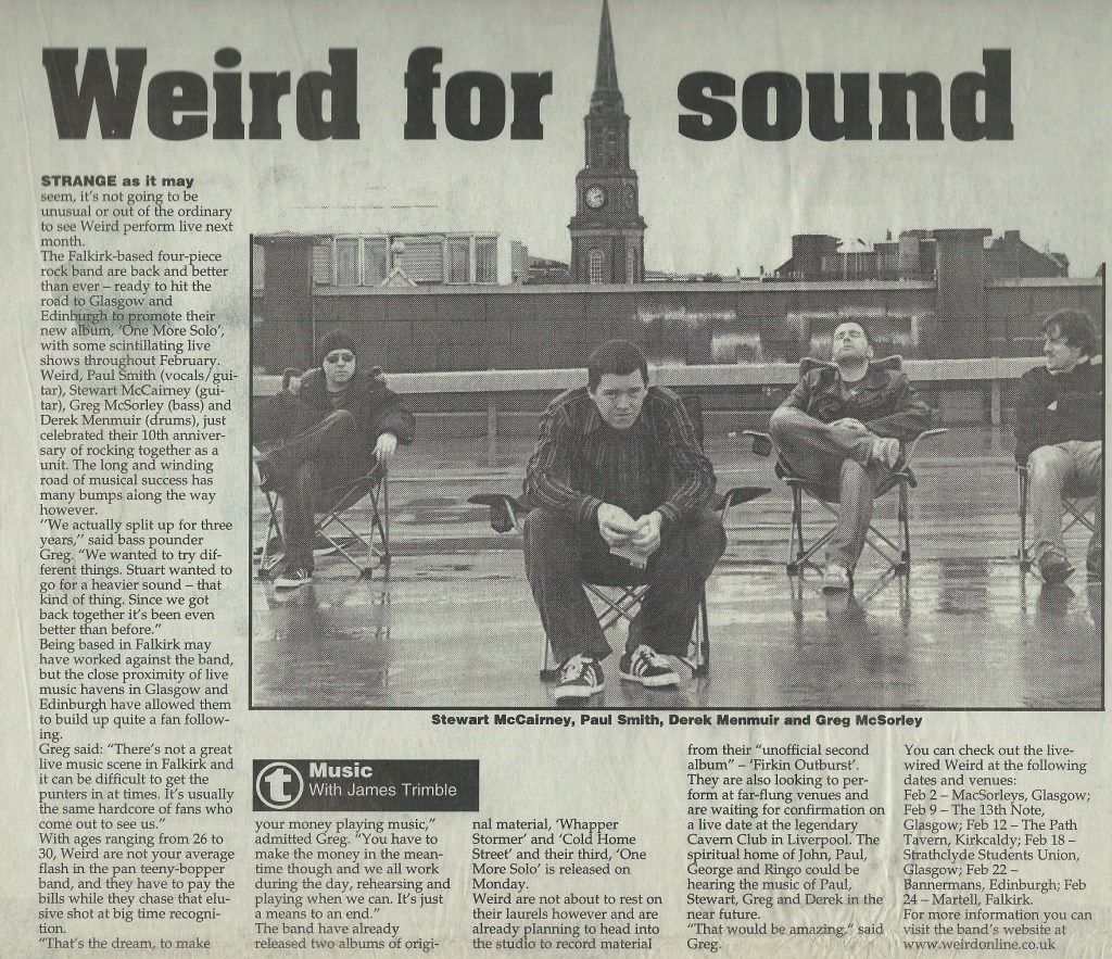 Weird Decibels and the Falkirk&nbsp;Herald